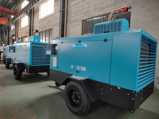 CE/ISO9001 200PSI 150-160HP Свинцовый компрессор на дизельном топливе для промышленных применений